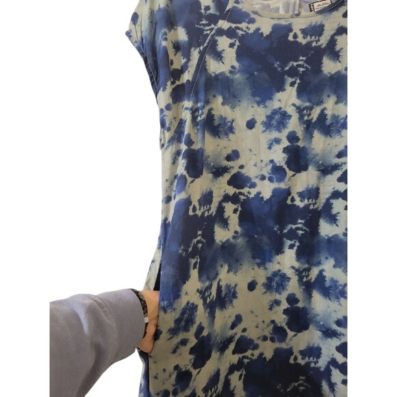 Kavu XS Somerton Dress Blue/Light Blue Tie Dye Viscose Pockets E2.1 Gorpcore - Picture 4 of 11